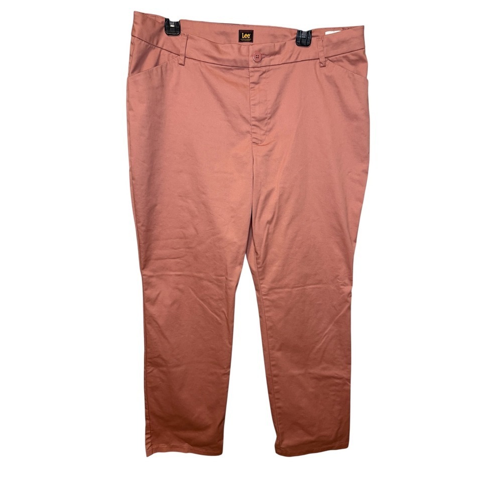 Lee Comfort Fit Wrinkle Free Coral Pants Mens Size 18 Long Trousers